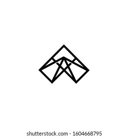 AV VA logo design template elements