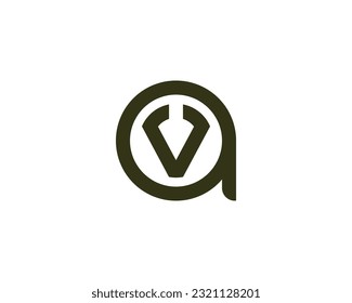 plantilla de vector de diseño de logotipo AV VA