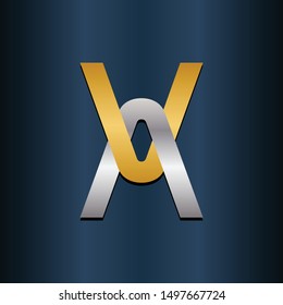 AV VA NZ ZN Double Initial Alphbet letters Logo