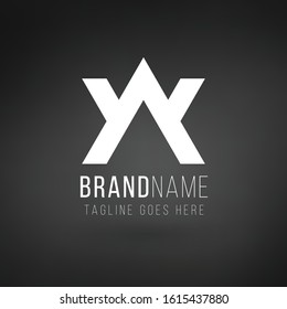 AV VA A V initial based letter icon triangle geometric logo. Technology business identity concept. Creative corporate template. Stock Vector illustration isolated on white background.