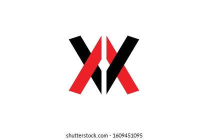 AV or VA and A or V Uppercase Letter Initial Logo Design Template Vector Illustration