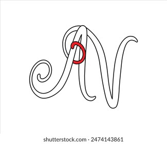 AV Vector Logo Monograma Abstractas letras diseño alfabético signo