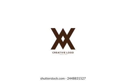 AV WM MW Abstract initial monogram letter alphabet logo design