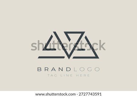 AVA abstract letter logo design. Modern Business Logo Design With Abstract Typography and Contemporary Style