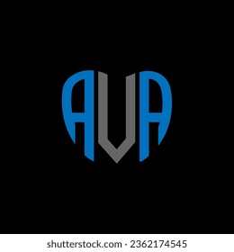 AVA letter logo creative design. AVA unique design.
