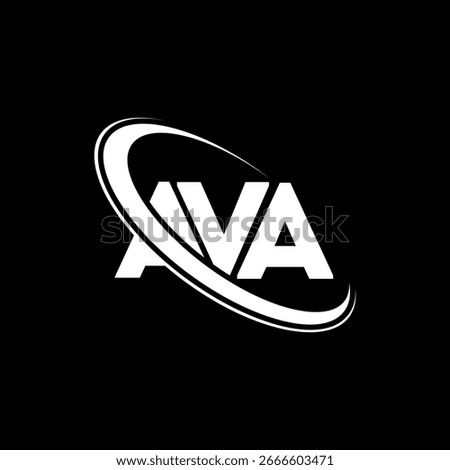 AVA logo. AVA letter logo design. Initials AVA logo linked with circle and uppercase monogram logo. AVA typography for technology, business and real estate brand.