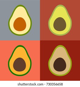 Avacado background. Abstraction. Mozaika from food