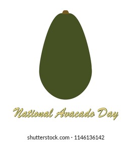 Avacado day vector illustration. Avacado fruit vector illustration