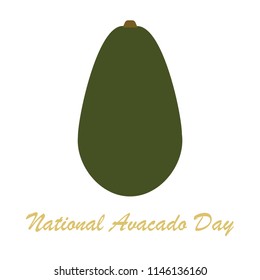 Avacado day vector illustration. Half avacado  fruit vector illustration