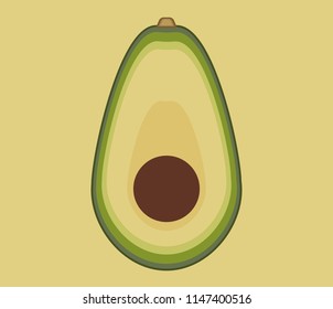 Avacado fruit vector illustration