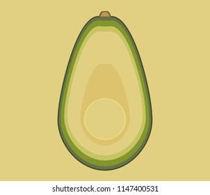 Avacado fruit vector illustration