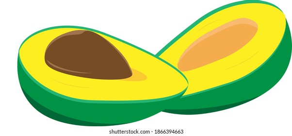 Avacado Healty Food Illustration Vector 