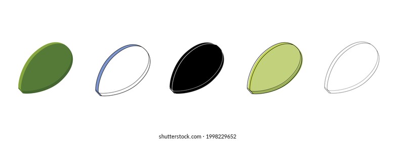 Avacado Set Vector Type Icon