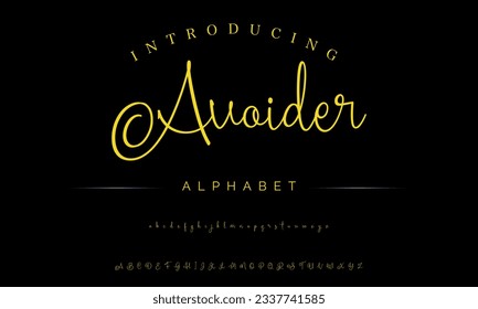 Avaider Best Alphabet Beautiful Calligraphy Signature Font lettering handwritten