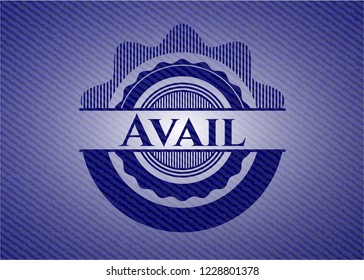 Avail emblem with denim high quality background