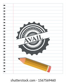 Avail with pencil strokes. Vector Illustration. Detailed.