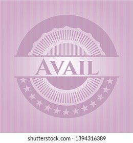 Avail pink emblem. Vector Illustration. Detailed.