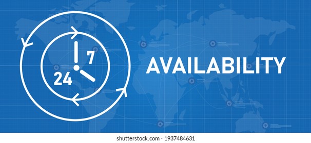 availability 24 7 support technical support call center available clock symbol icon