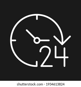 Verfügbarkeit, verfügbar, ganztägig Symbol Vektorbild. Kann auch für den Kundendienst verwendet werden. Geeignet für den Einsatz in Web-Apps, mobilen Apps und Printmedien.