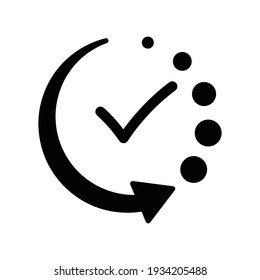 Availability clock icon. success and time vector illustration concept