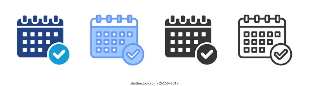 Availability Date icon set multiple style collection