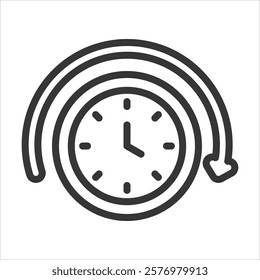 Availability Downtime Outline Icon Vector Illustration