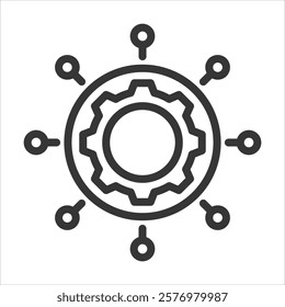 Availability Framework Outline Icon Vector Illustration