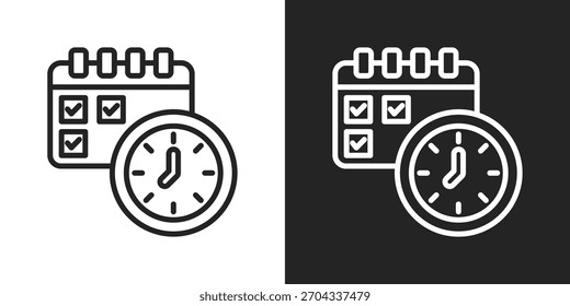 Availability Icon In Black And White Outline Style