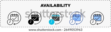 Availability Icon Pack Line Glyph