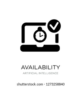 availability icon vector on white background, availability trendy filled icons from Artificial intelligence collection, availability vector illustration