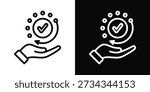 Availability Icon White And Black Background Style