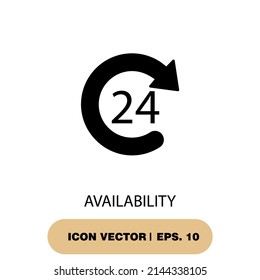 availability icons  symbol vector elements for infographic web