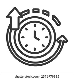 Availability Improvement Outline Icon Vector Illustration