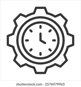 Availability Management Outline Icon Vector Illustration