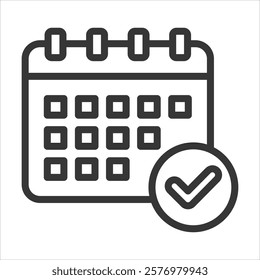 Availability Outline Icon Vector Illustration