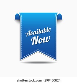 Available Blue Vector Icon Design