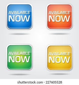Available Colorful Vector Icon Design