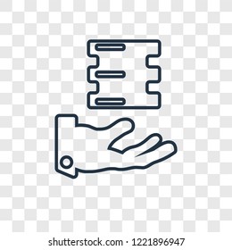 Available concept vector linear icon isolated on transparent background, Available concept transparency concept in outline style