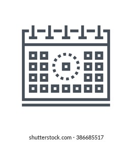 Available dates icon suitable for info graphics, websites and print media and  interfaces. Line vector icon.