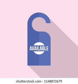 Available hanger tag icon. Flat illustration of available hanger tag vector icon for web design