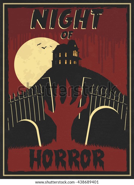 こちらもご利用いただけます Www Etsy Com Ru Listing Horror Retro Poster ホラー映画レトロポスター ハロウィーンのパーティーの招待 ホラーベクターイラスト 映画ポスター のベクター画像素材 ロイヤリティフリー