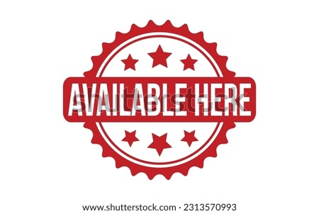 Available Here rubber grunge stamp seal vector