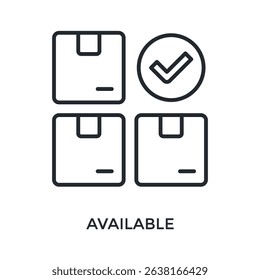 Available Icon Outline Style. Vector Illustration For Graphic Design