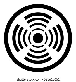 Punto de acceso a internet disponible. Antena Wi-Fi monocromática, emblema de comunicación del router, Ilustración vectorial