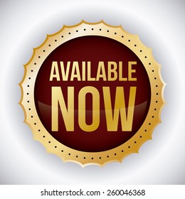 Available label design, vector illustration.