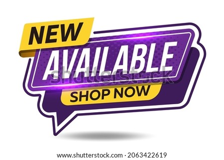 Available now banners, label, vector icon for apps and websites .
