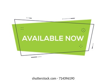 AVAILABLE NOW CONCEPT
