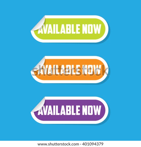 Available Now Folded Paper Labels