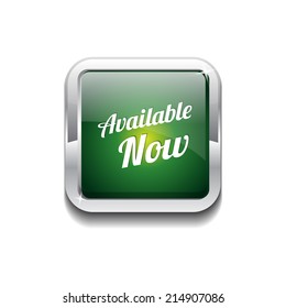 Available Now Glossy Shiny Rounded Rectangular Vector Button