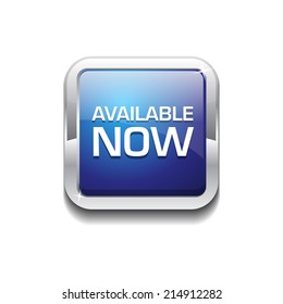Available Now Glossy Shiny Rounded Corner Vector Button